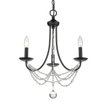 Golden Canada 7644-M3 BLK - Golden Lighting Mirabella 3-light Chandelier in Matte Black